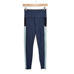 ThirdLove Pants Womens‎ Medium Navy Colorblock High Rise Leggings Athletic Yoga